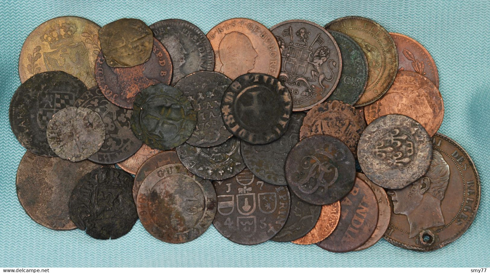 Lot Cuivre / Copper Lot •  ± 31x • Pièces Anciennes / Older Coins • A Identifier / To Identify • Various Grades •[24-682 - Collections & Lots