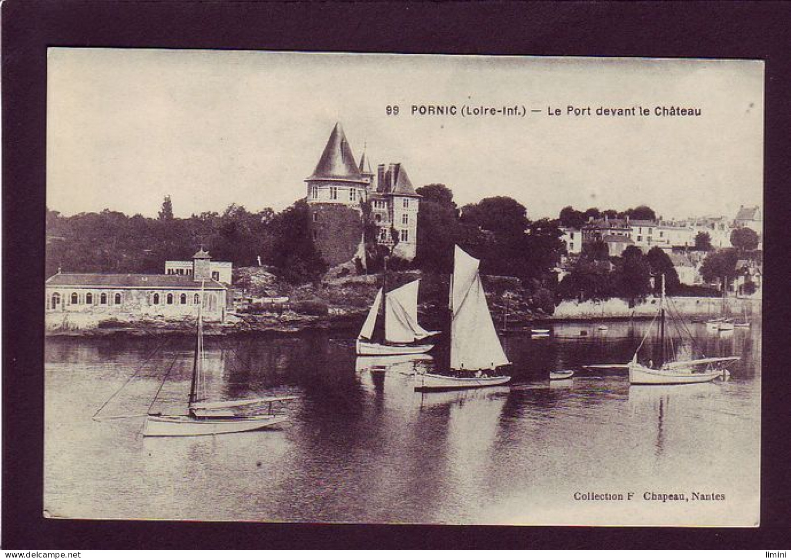 44 - BATEAUX A VOILE - PORNIC - LE PORT DEVANT LE CHATEAU  - Pornic