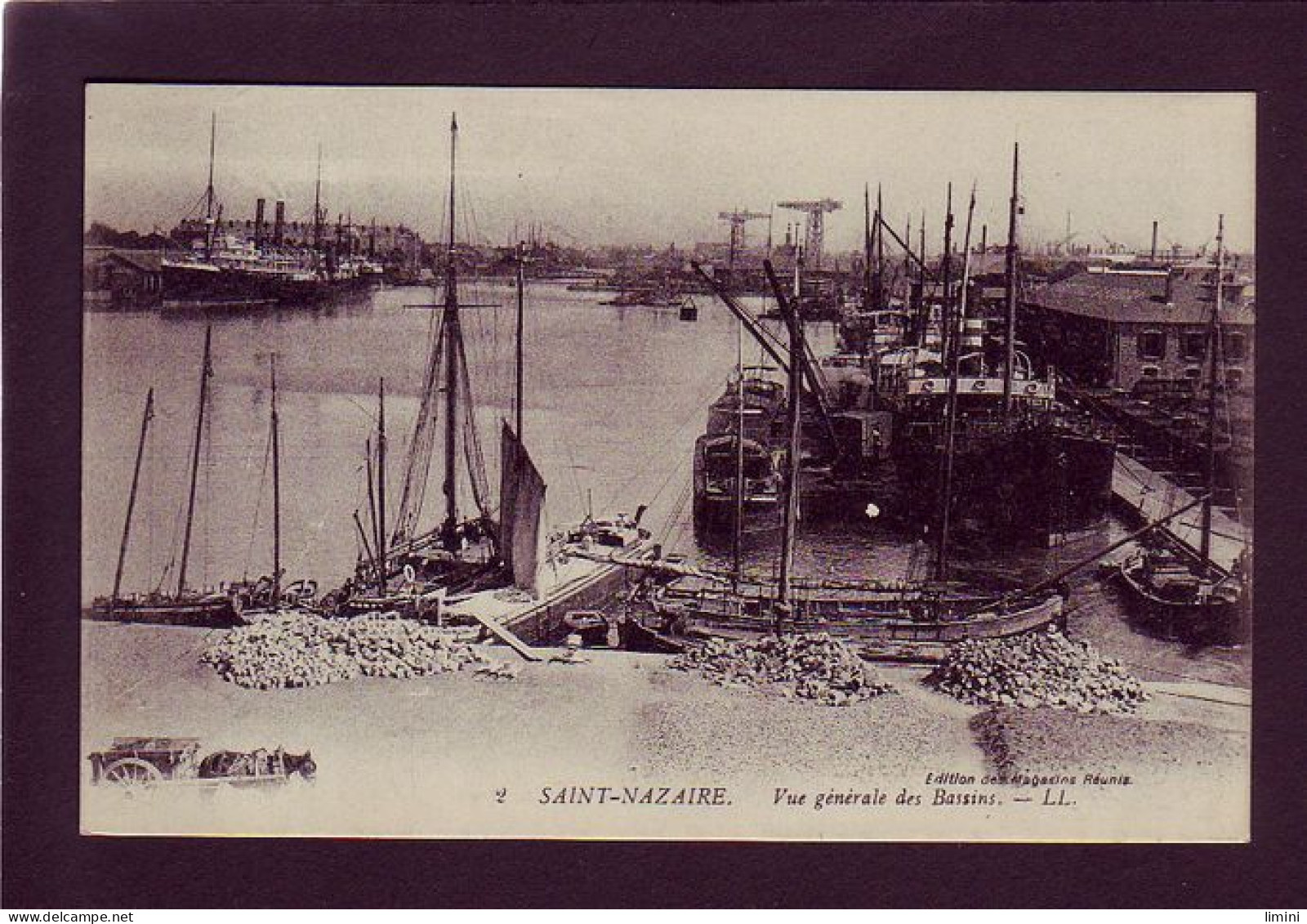 44 - SAINT-NAZAIRE - VUE GÉNÉRALE DES BASSINS - BATEAUX  - Saint Nazaire