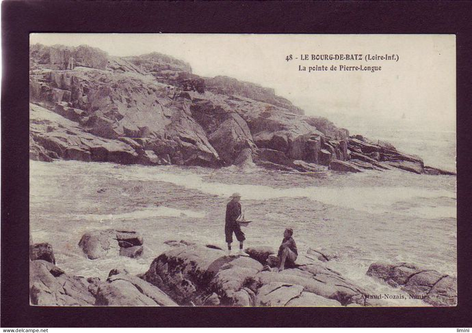 44 - BOURG-de-BATZ - LA POINTEE DE PIERRE-LONGUE - ANIMÉE  - Batz-sur-Mer (Bourg De B.)