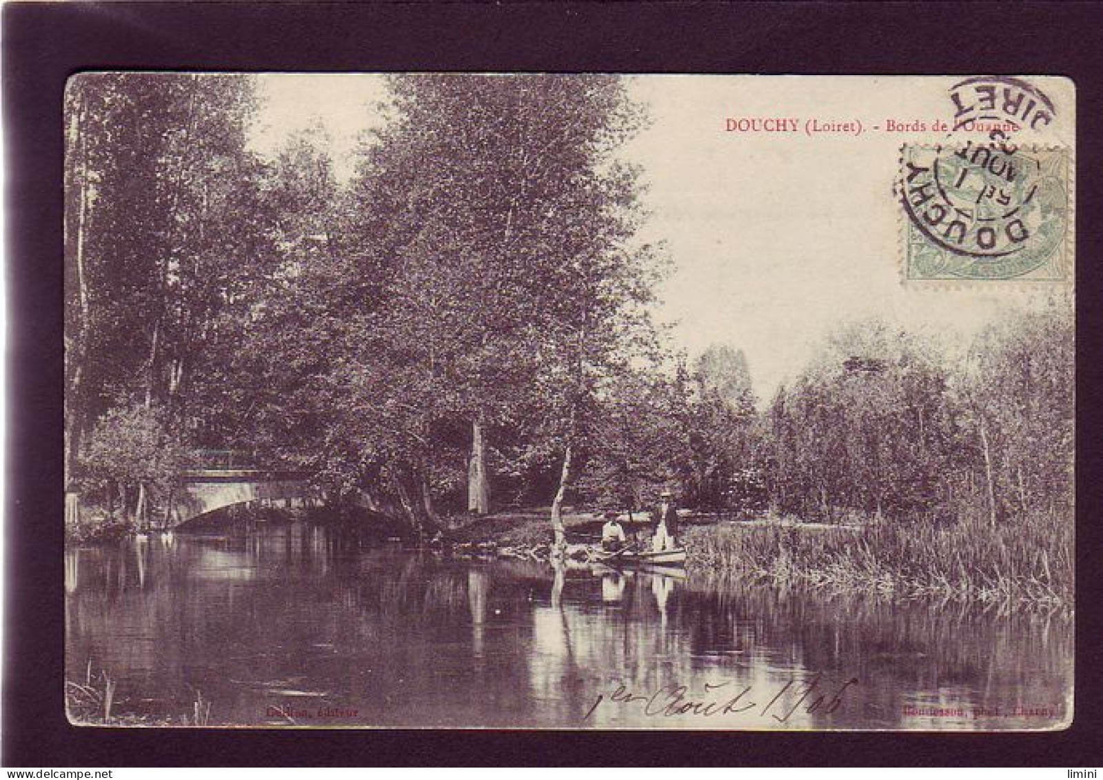 45 - DOUCHY - LES BORDS DE L'OUANNE - PROMENADE EN BARQUE - ANIMÉE  - Autres & Non Classés