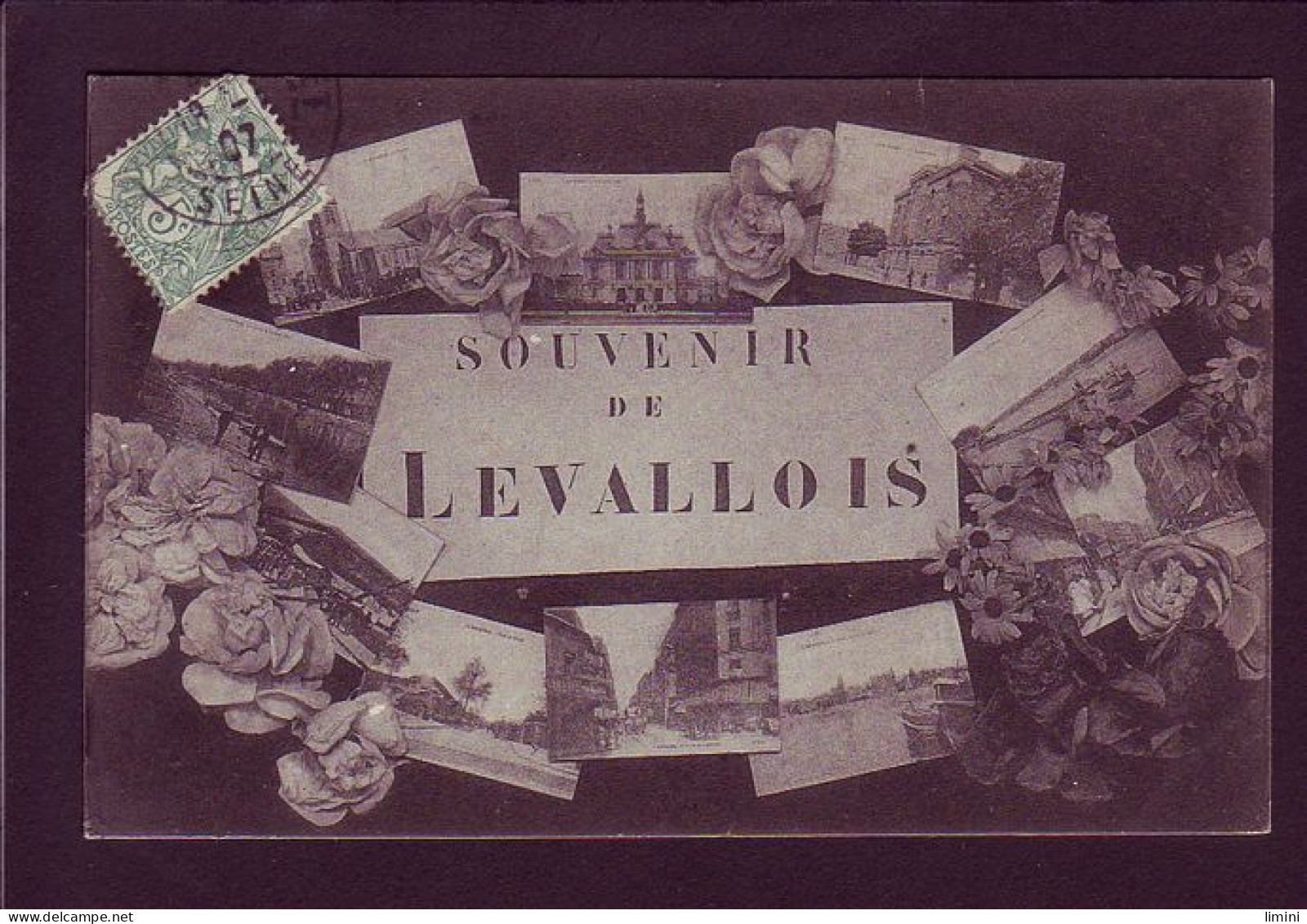 92 - LEVALLOIS-PERRET - FLEURS - SOUVENIR DE LEVALLOIS - MULTIVUES  - Levallois Perret