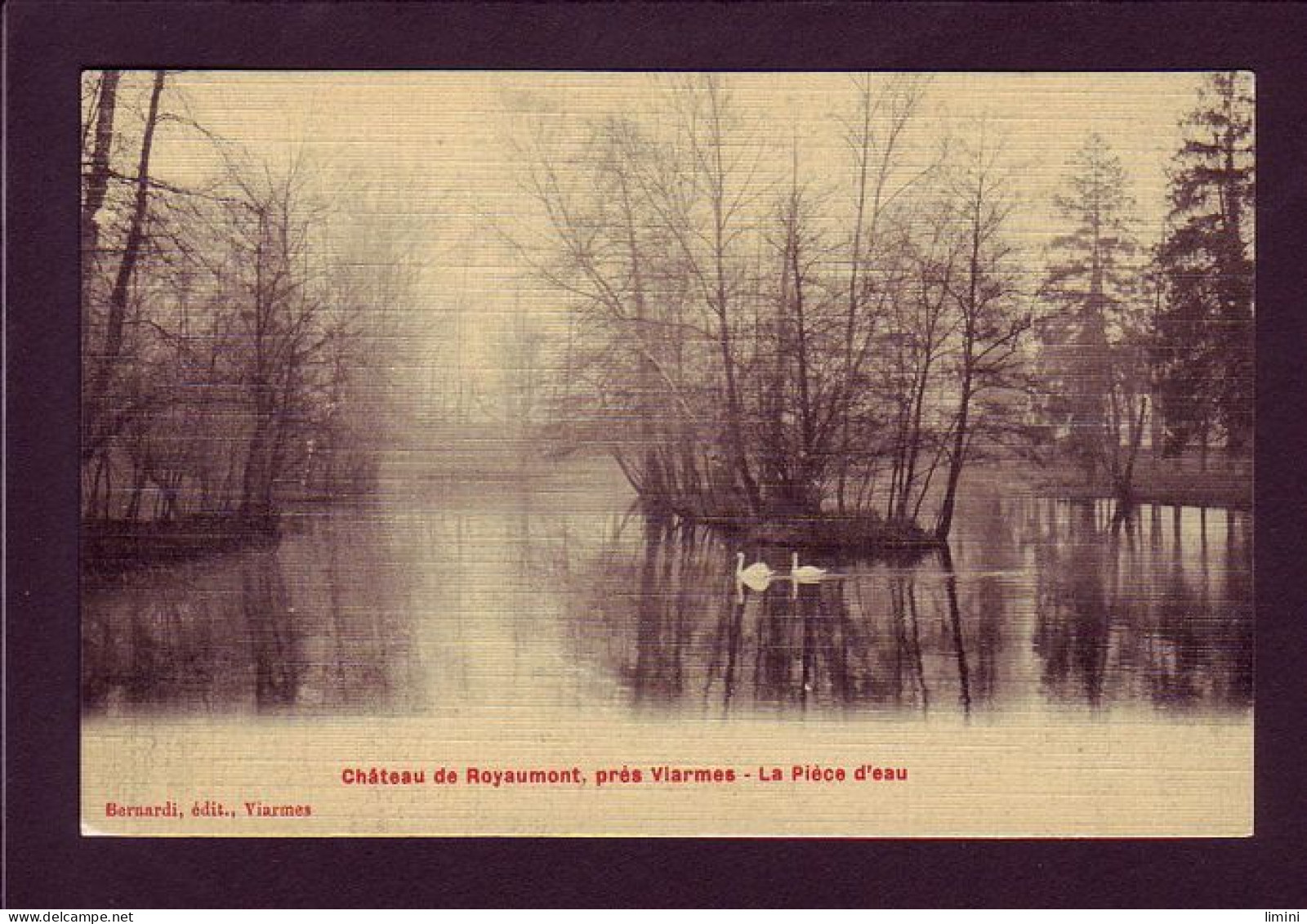 95 - VIARMES - CHATEAU DE ROYAUMONT - LA PIECE D'EAU - ANIMÉE  - Viarmes