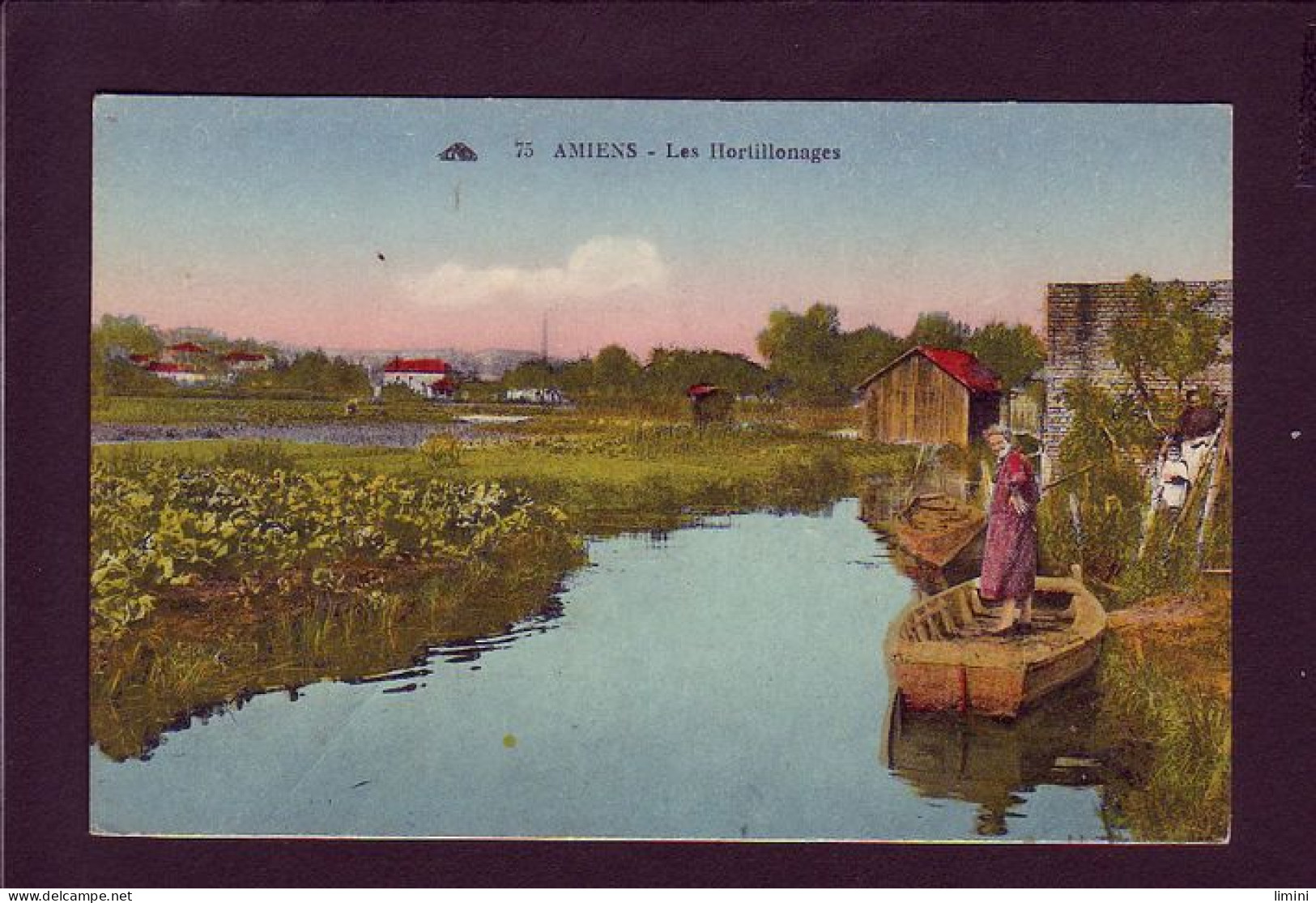 80 - AMIENS - LES HORTILLONAGES - COLORISÉE - ANIMÉE  - Amiens