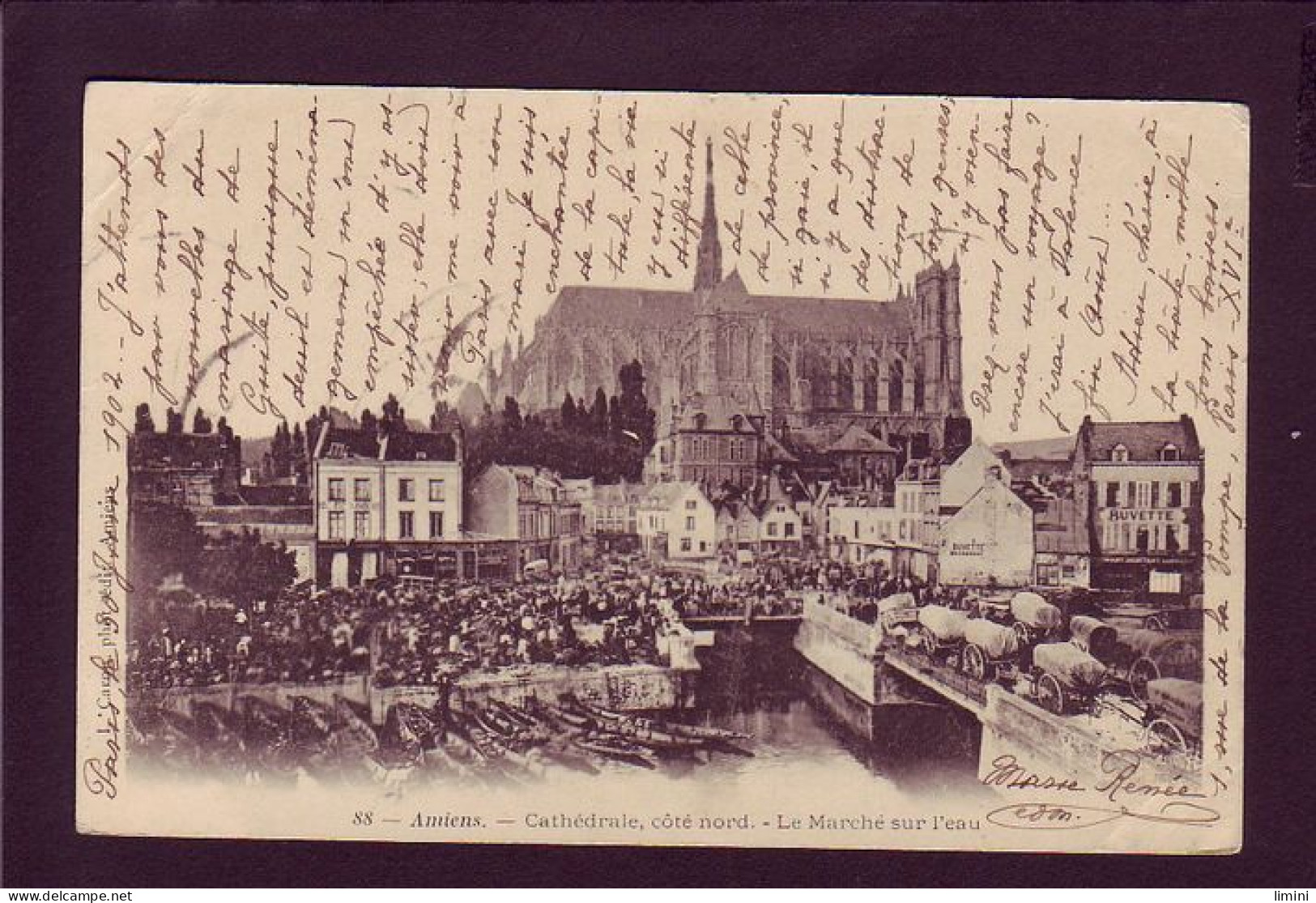 80 - AMIENS - LE MARCHÉ   SUR L'EAU - ANIMÉE  - Amiens