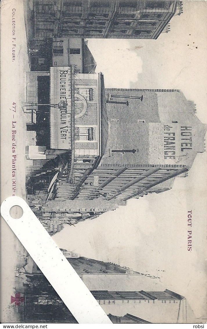 75 Paris XIV,  Rue Des Plantes,  Boucherie Du Moulin, Hotel De France, D 14.39 - Distretto: 14