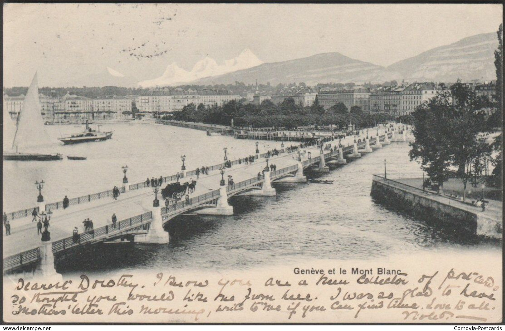 Genève Et Le Mont Blanc, 1901 - Jullien Frères CPA JJ5 - Genève