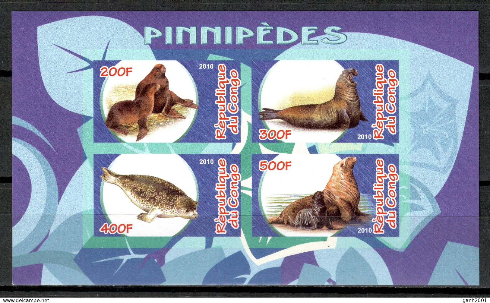 2010 / Sea Mammals Seals Imperforate MNH Mamíferos Marinos Sin Dentar Säugetiere / Ie94  34-61 - Other & Unclassified