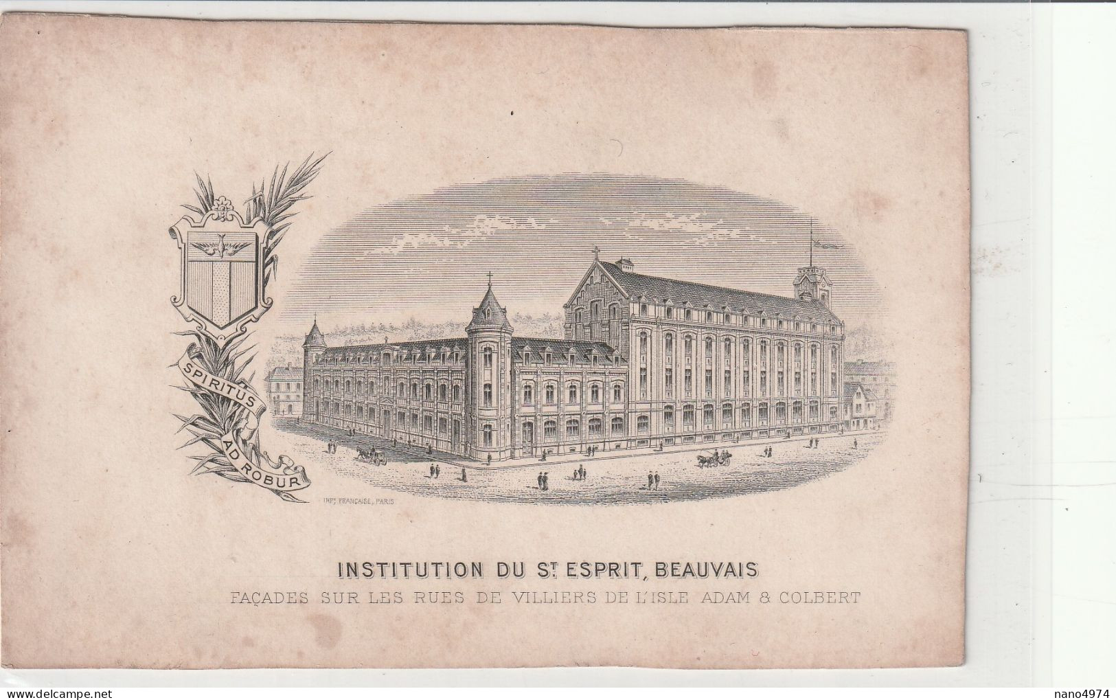 Beauvais - Institution Du St Esprit - Carte Publicitaire - Beauvais