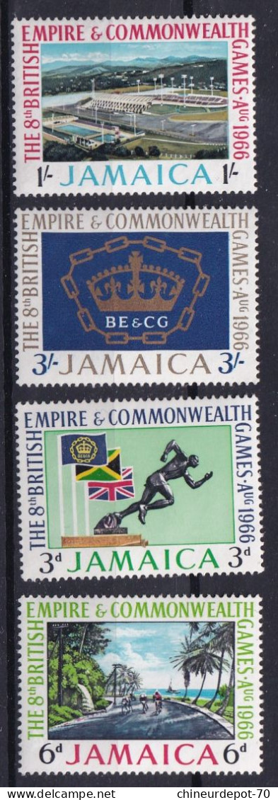 EMPIRE ET COMMONWEALTH JEUX AOÛT 1966 BRITANNIQUE JAMAÏQUE Jamaica Neufs Sans Charnières ** - Giamaica (1962-...)