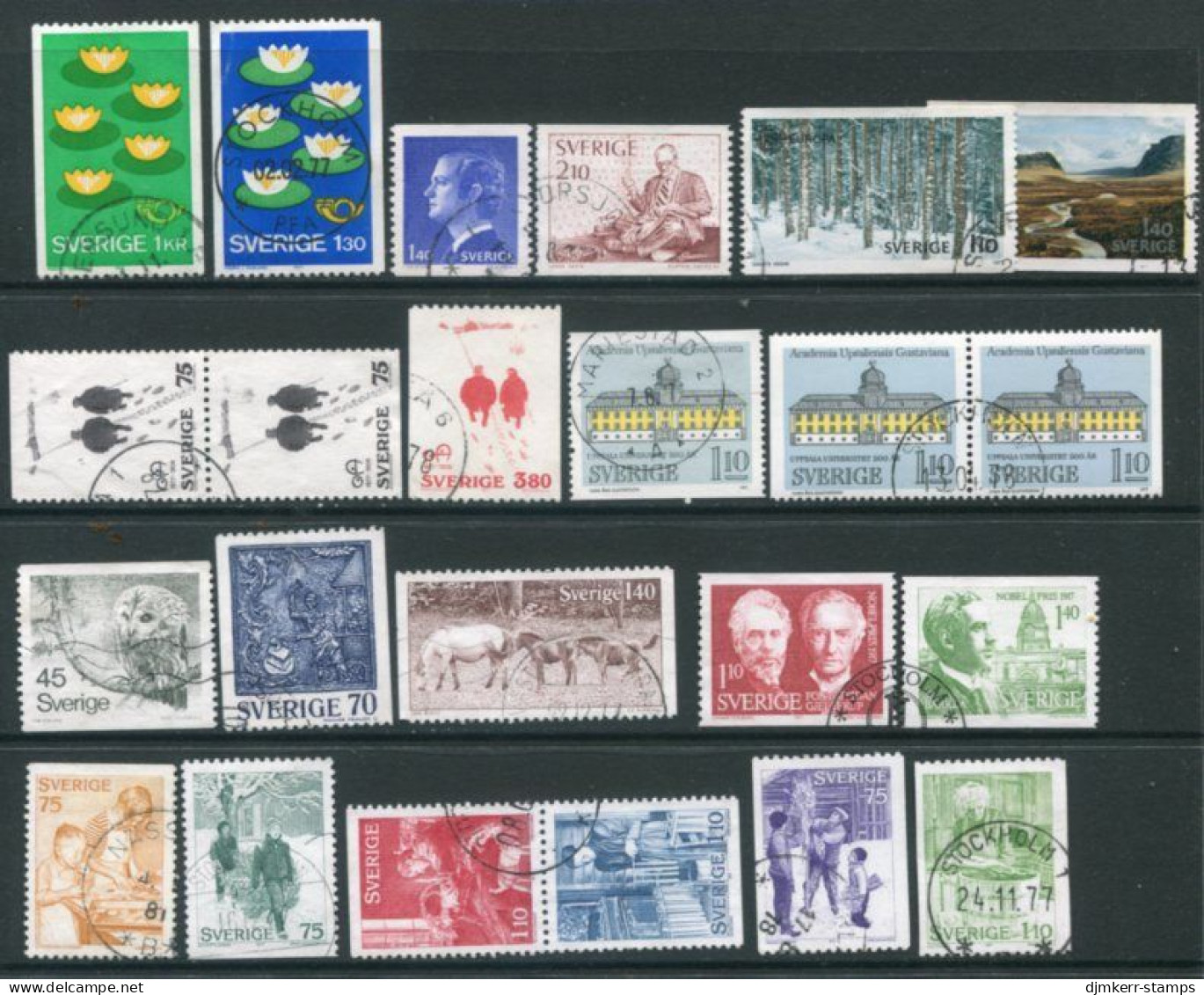 SWEDEN 1977 Nine Issues Used.. - Usati