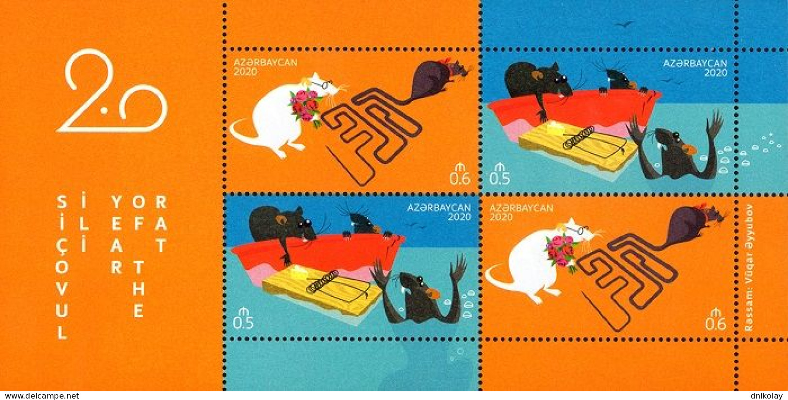 2020 1546 Azerbaijan Chinese New Year - Year Of The Rat MNH - Aserbaidschan