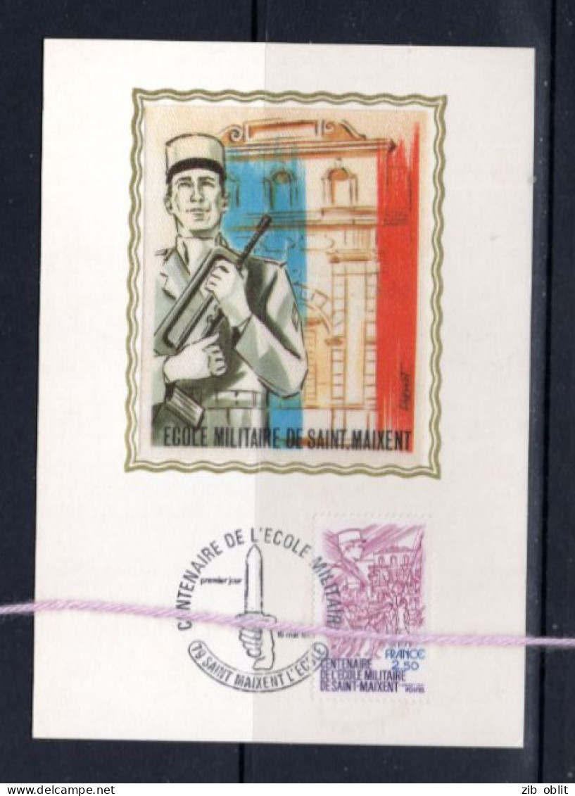 (alm)  CARTE MAXIMUM  FRANCE 79 ECOLE MILITAIRE SAINT MAIXENT - Sonstige & Ohne Zuordnung