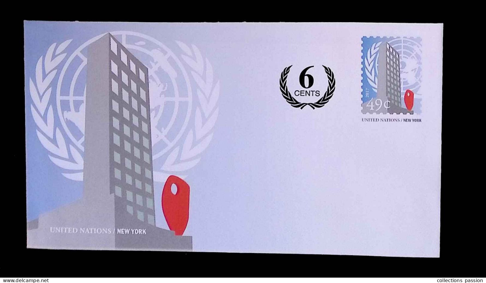 CL, Lettre, Enveloppe, United Nations, NY, New York, 2017, Entier Postal, Neuf - Storia Postale