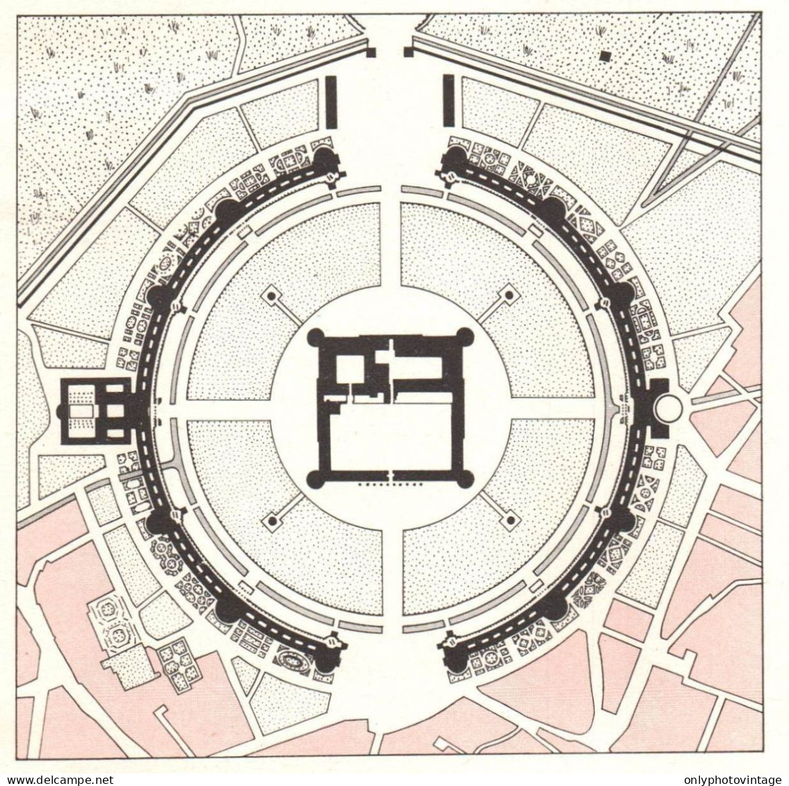 Milano Progetto Del Foro Bonaparte Dell'Arch. Antolini, Mappa Geografica - Carte Geographique