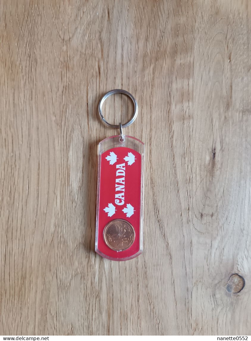 Porte Clé - CANADA - Avec Une Pièce De 1 Cent - Key-rings