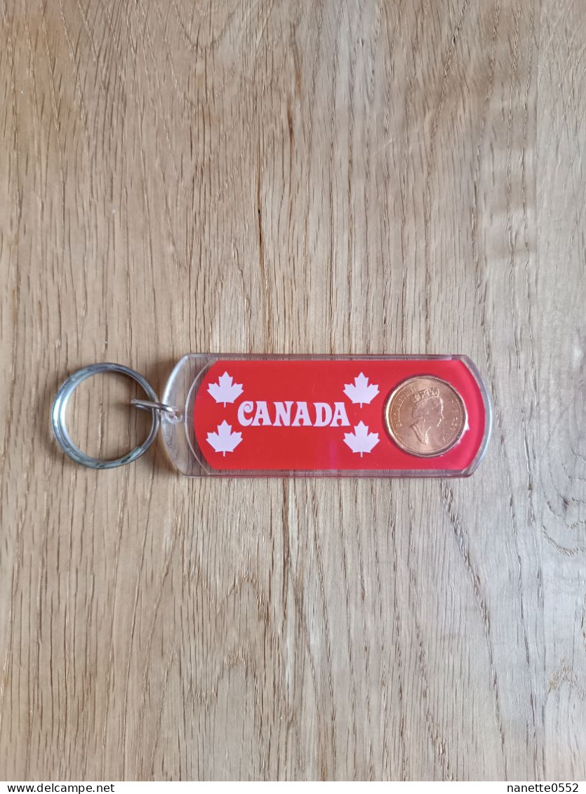 Porte Clé - CANADA - Avec Une Pièce De 1 Cent - Key-rings