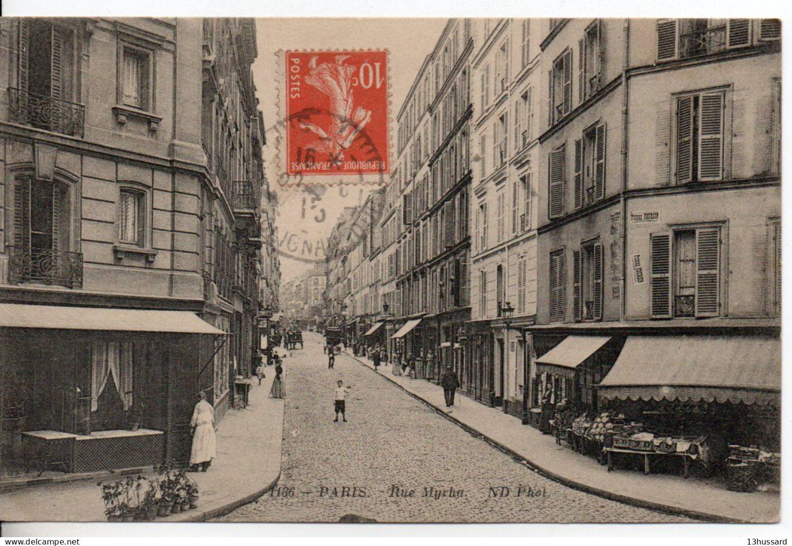 Carte Postale Ancienne Paris - Rue Myrha - Paris (18)