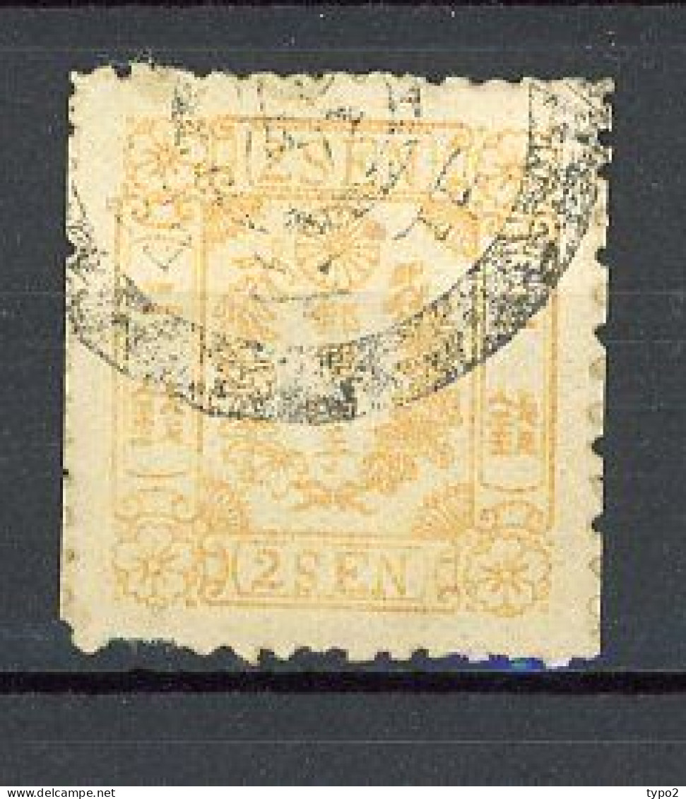 JAPON - 1875 Yv. N° 46 (o) 2s Jaune Sur Papier à Lettre Cote 20 Euro BE R 2 Scans - Usados