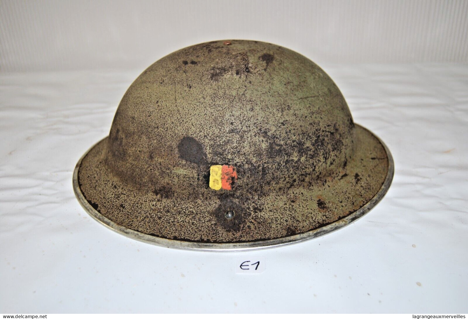 E1 Casque Belge- Modèle Soldat - Stahlhelm - WW1 - 14-18 - Casques & Coiffures