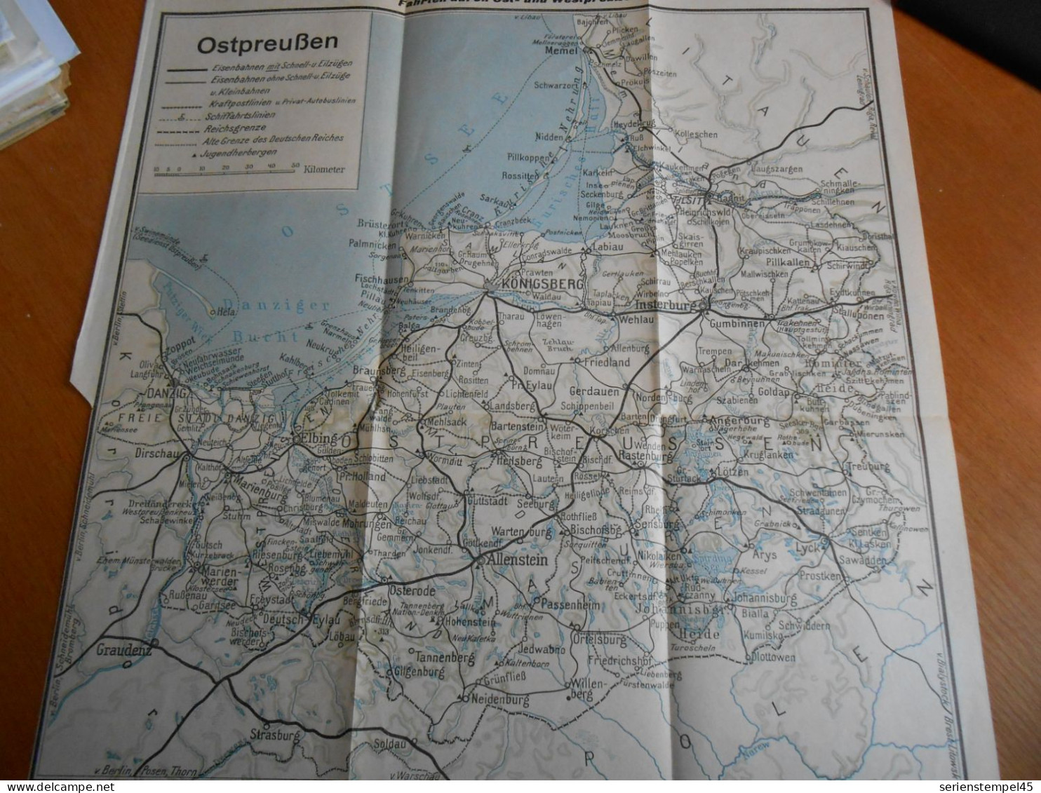 Landkarte Ostpreußen Fahrten Durch Ost- Und Westpreußen - Cartes Géographiques