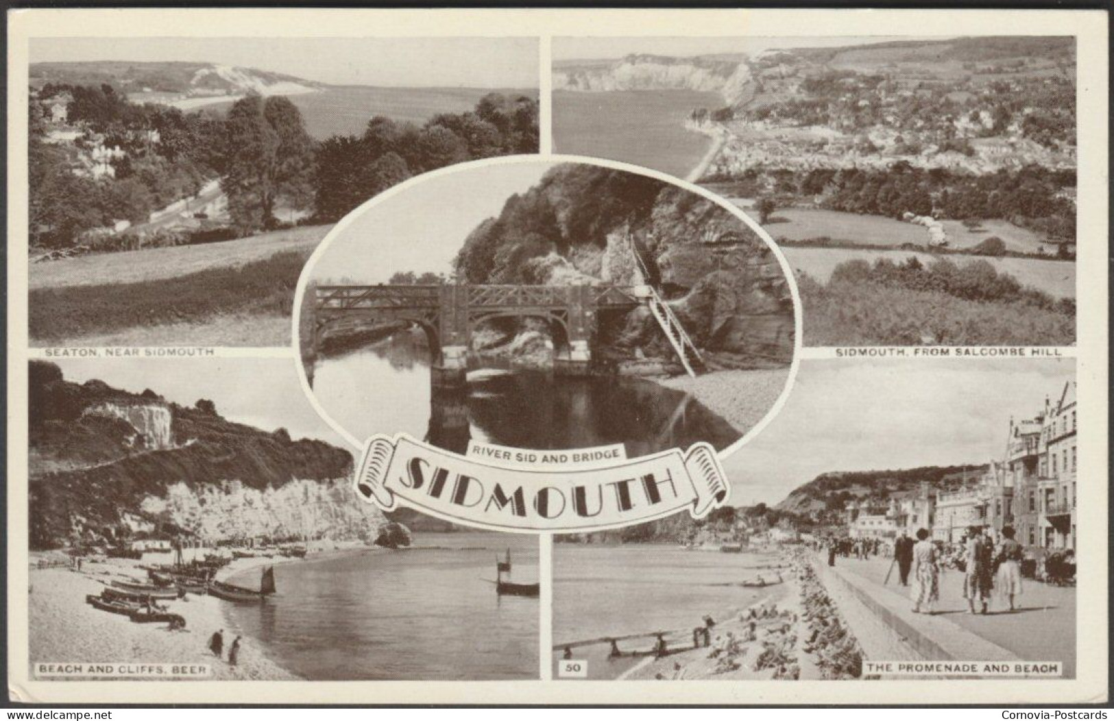 Multiview, Sidmouth, Devon, C.1950 - Postcard - Andere & Zonder Classificatie
