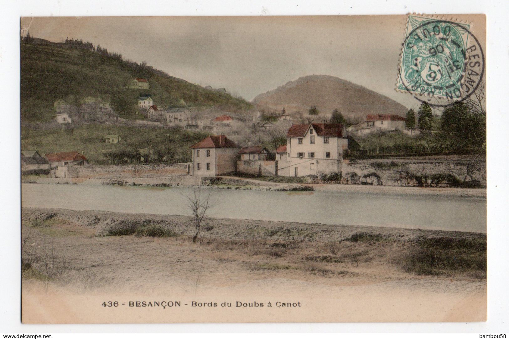 BESANCON * DOUBS * BORDS DU DOUBS A CANOT * Carte N° 436 Colorisée - Besancon