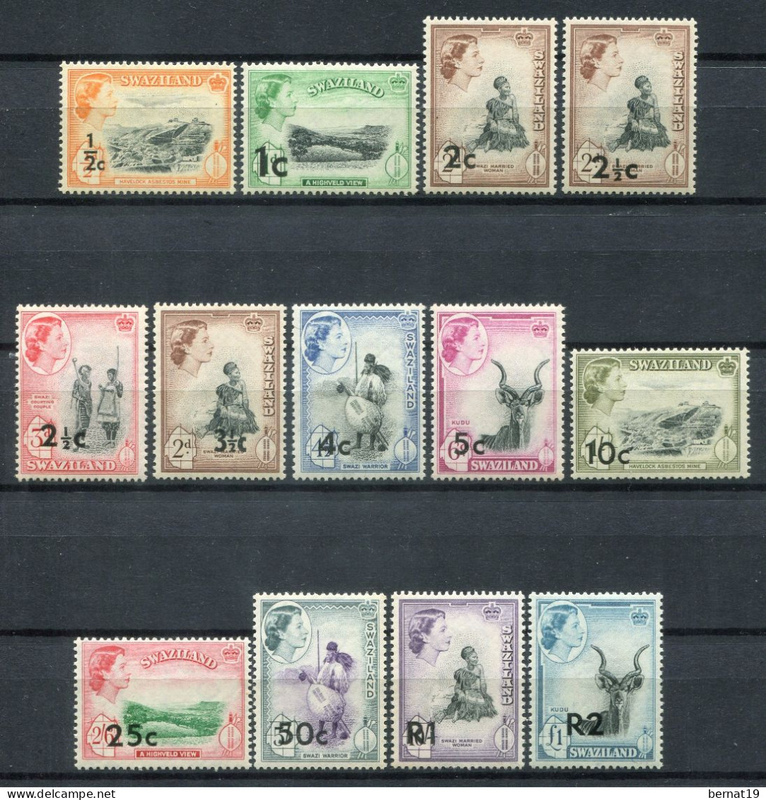 Swaziland 1961. Yvert 67-78 ** MNH. - Swasiland (...-1967)