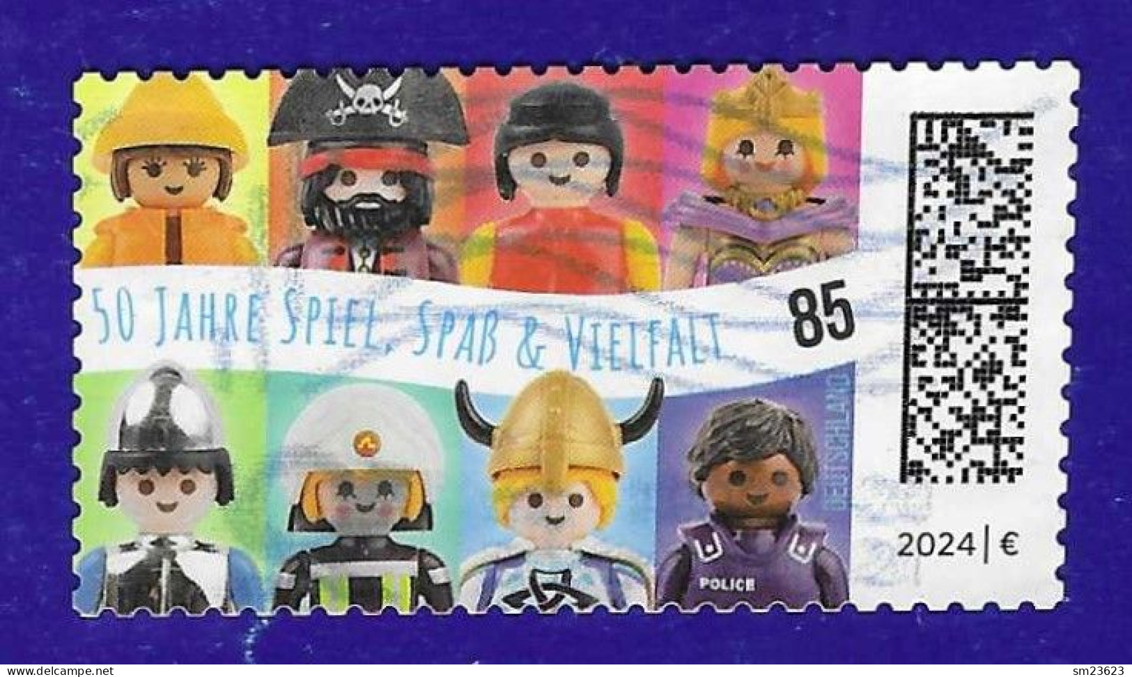 BRD 2024 , 50 Jahre PLAYMOBIL - Selbstklebend / Self-adhesive - Gestempelt / Fine Used / (o) - Used Stamps