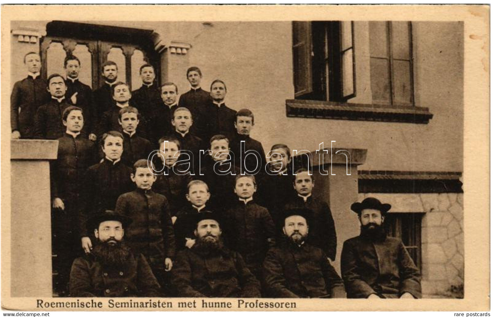 Romanian Seminarists With Their Professors - Rumänien