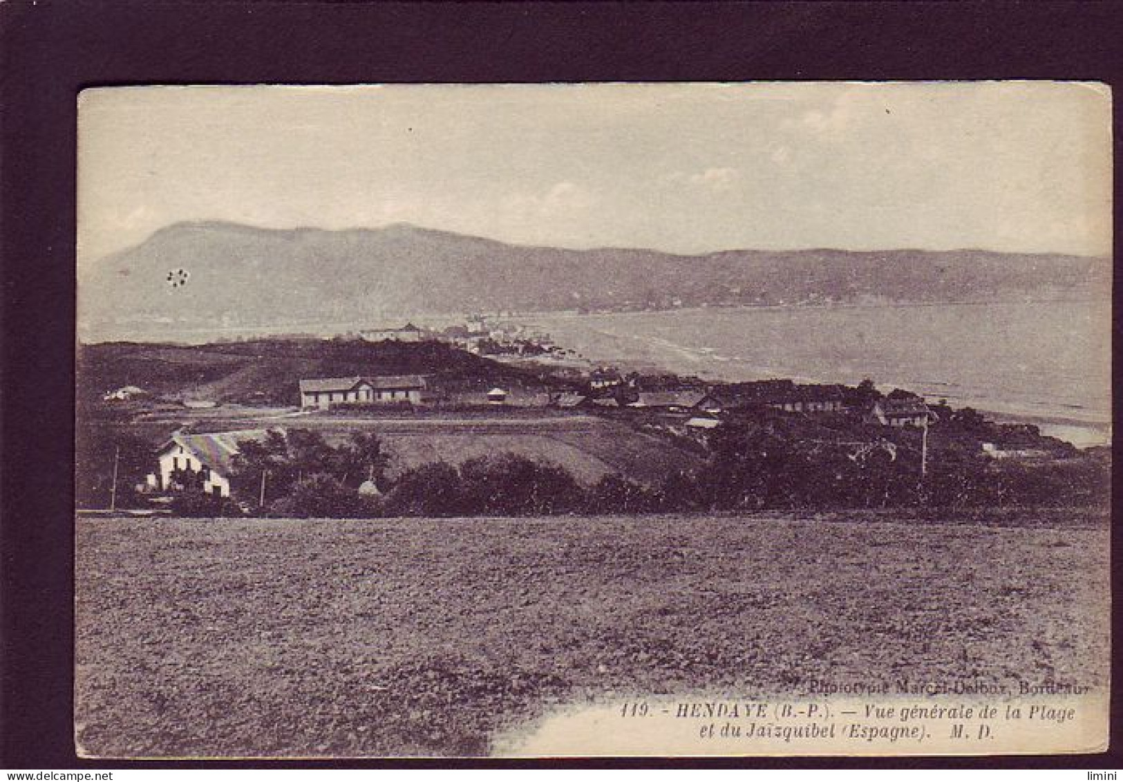 64 - HENDAYE - VU GÉNÉRALE DE LA PLAGE ET DU JAIZQUIBEL -  - Hendaye