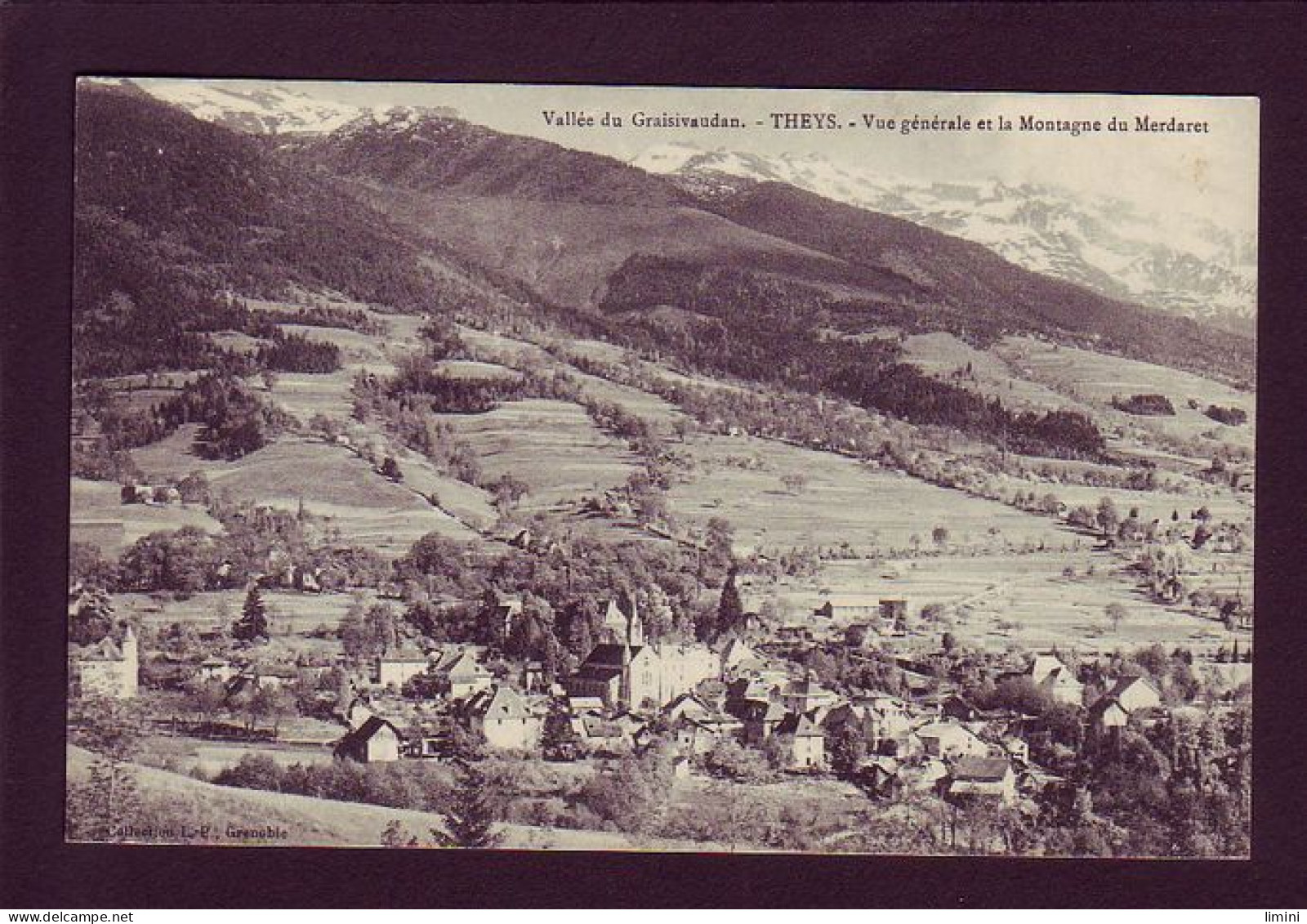 38 - THEYS - VUE GÉNÉRALE ET LA MONTAGNE DU MERDARET -  - Theys