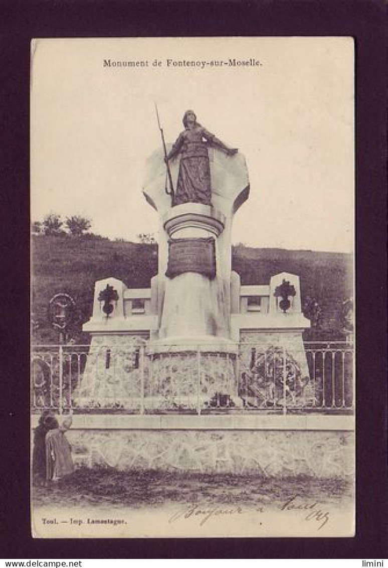 54 - FONTENOY-sur-MOSELLE - LE MONUMENT - ANIMÉE -  - Andere & Zonder Classificatie