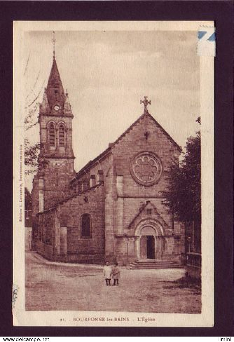 52 - BOURBONNE-les-BAINS - L'ÉGLISE - ANIMÉE -  - Bourbonne Les Bains