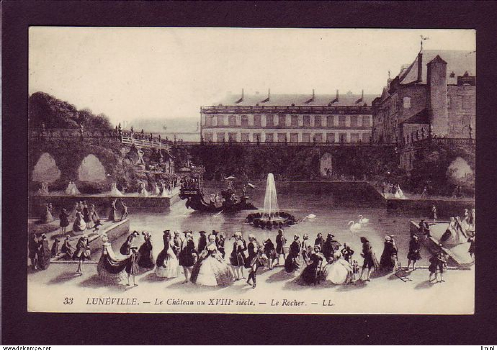 54 - LUNEVILLE - GRAVURE - LE CHATEAU AU XVIIIe SIECLE -  - Luneville