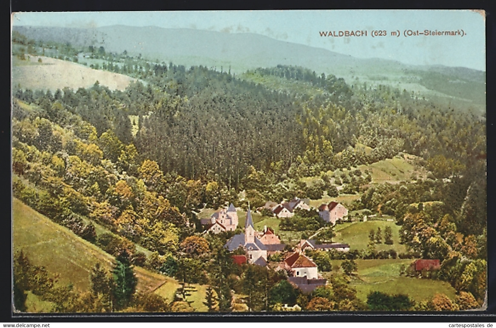 AK Waldbach /Ost-Steiermark, Ortspartie Aus Der Vogelschau  - Autres & Non Classés