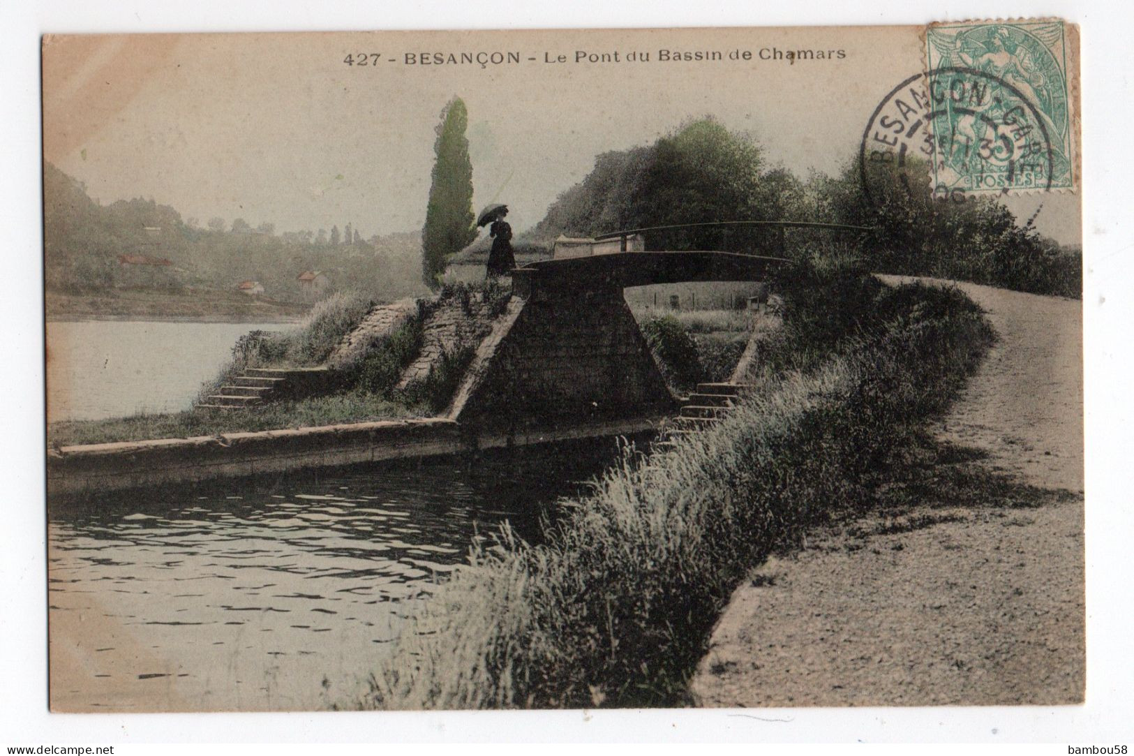 BESANCON * DOUBS * LE PONT DU BASSIN DE CHAMARS * Carte N° 427 Colorisée - Besancon