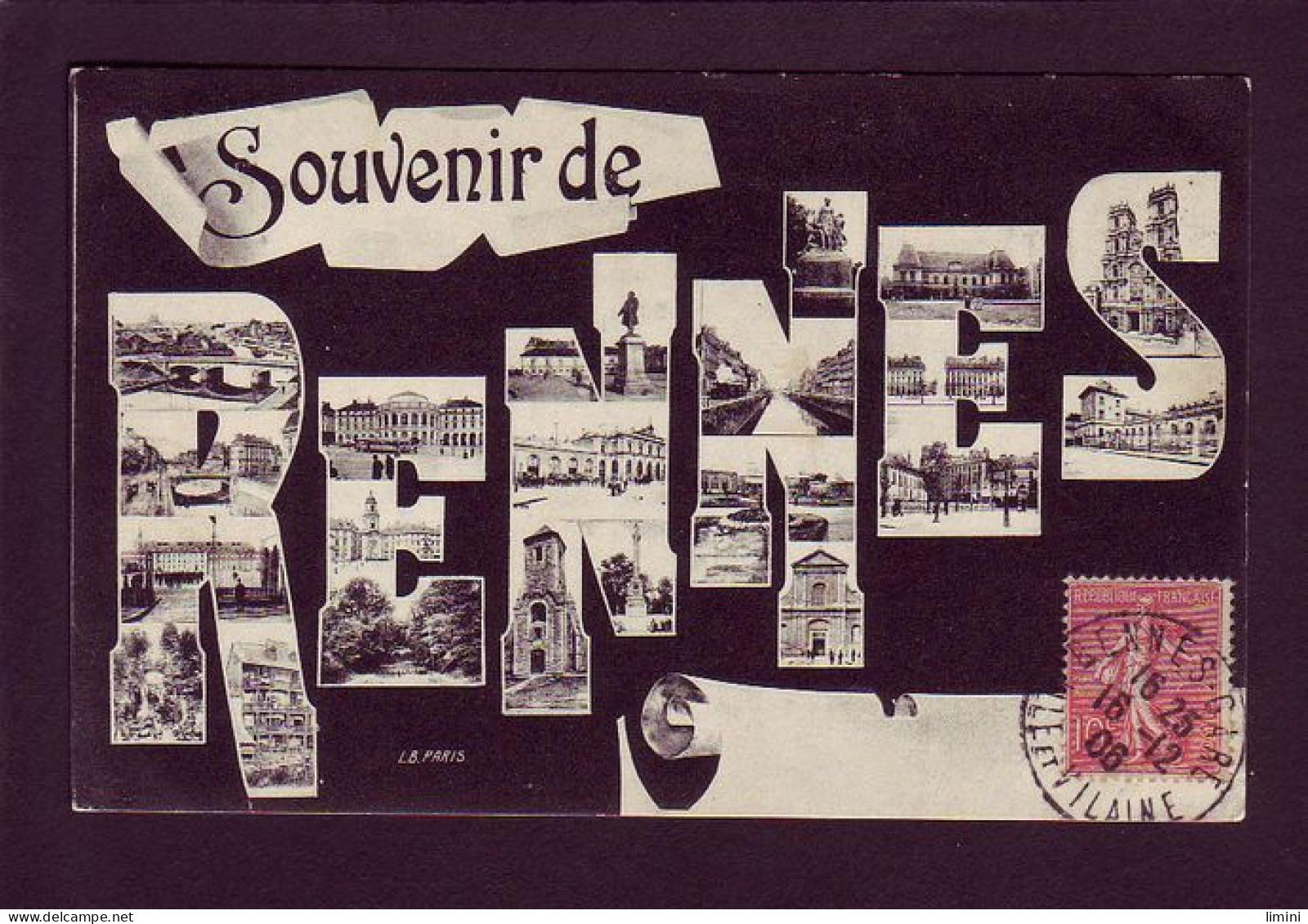 35 - RENNES - LETTRES - SOUVENIR DE RENNES - MULTIVUES -  - Rennes