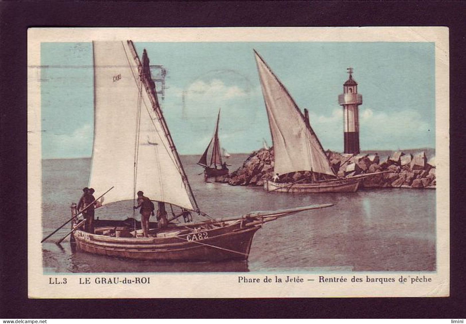 30 - LE GRAU-du-ROI - RENTRÉE DES BARQUES DE PECHE - PHARE DE LA JETÉE -  - Le Grau-du-Roi