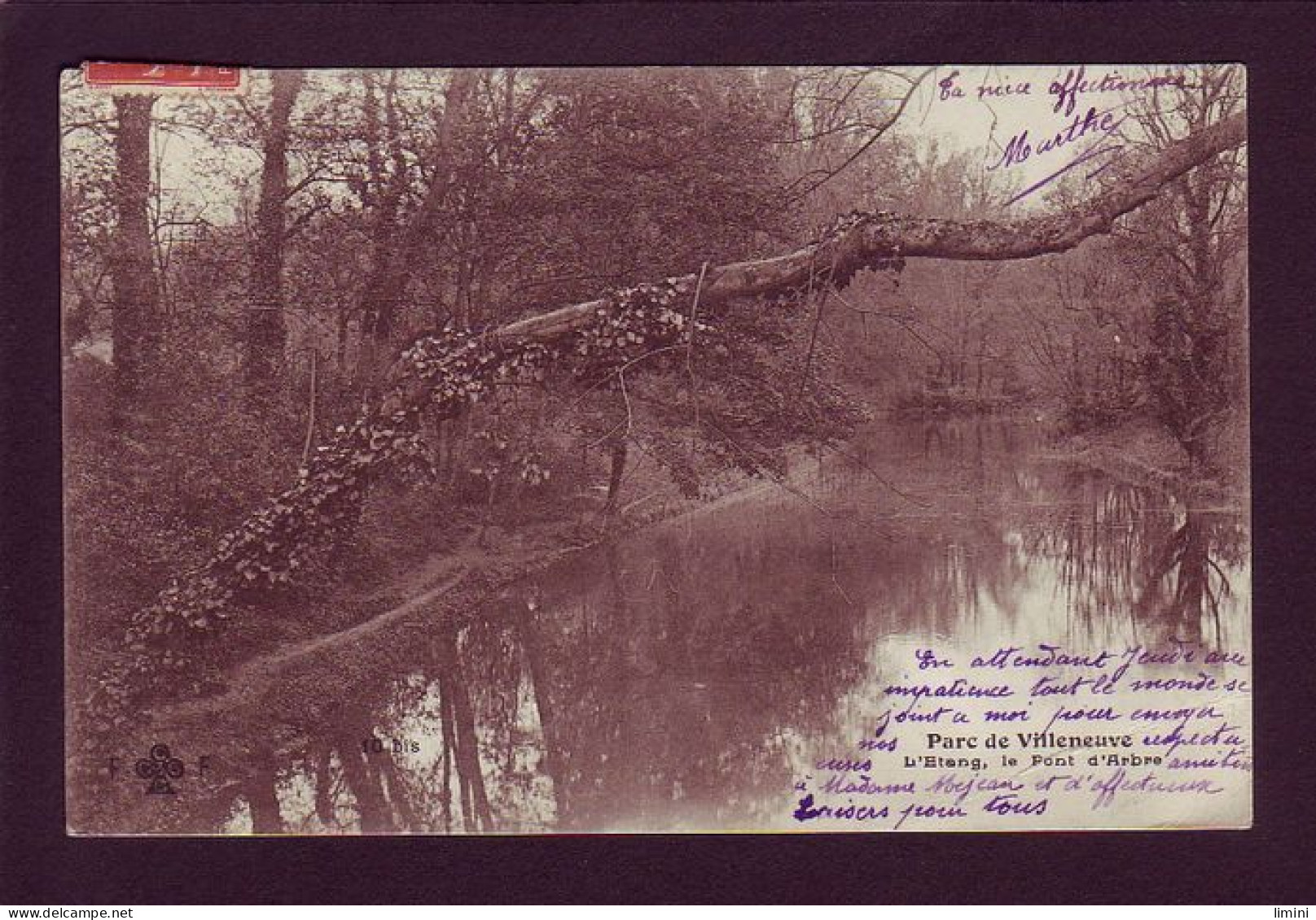 92 - VILLENEUVE - L'ETANG ET LE PONT D'ARBRE -  - Villeneuve La Garenne