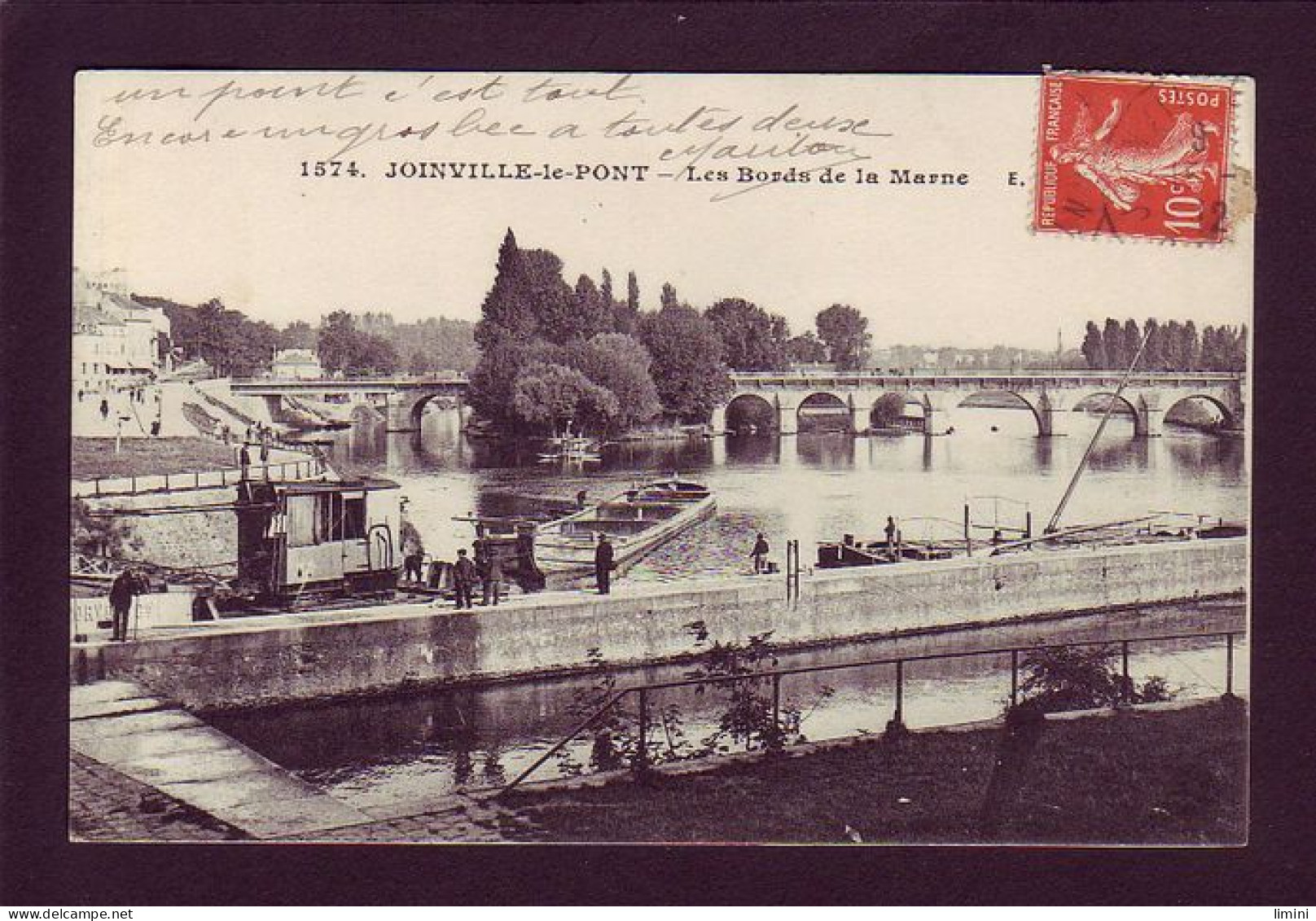 94 - JOINVILLE-le-PONT - LES BORDS DE LA MARNE - ANIMÉE - PENICHES -  - Joinville Le Pont