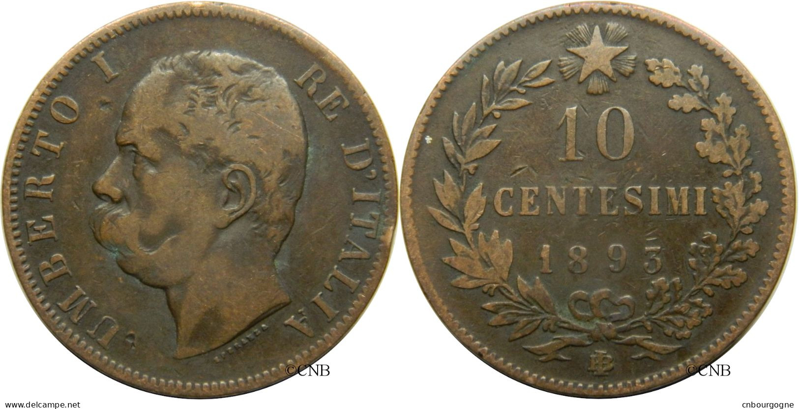 Italie - Royaume - Humbert Ier - 10 Centesimi 1893 BI - TB+/VF35 - Mon4501 - 1878-1900 : Umberto I.