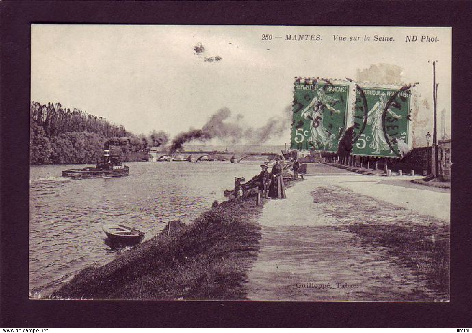 78 - MANTES - VUE SUR LA SEINE - BATEAU A VAPEUR - ANIMÉE -  - Mantes La Jolie