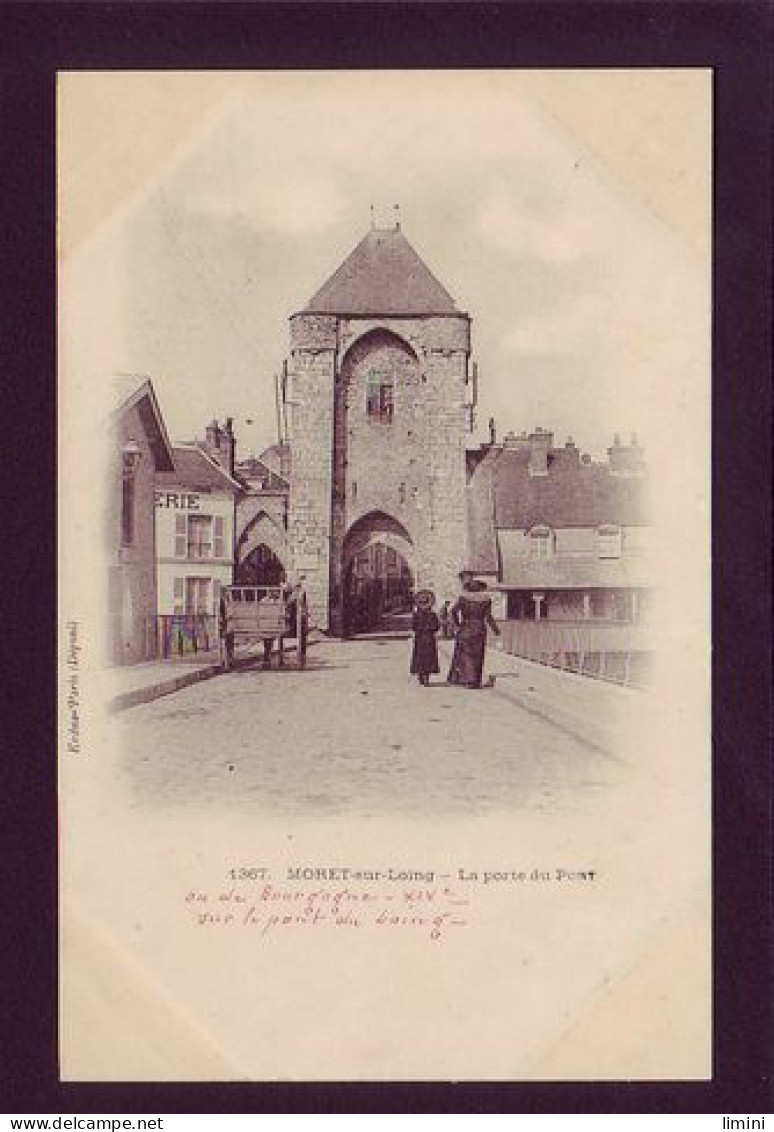 77 - MORET-sur-LOING - LA PORTE DU PONT - ATTELAGE - ANIMÉE -  - Moret Sur Loing