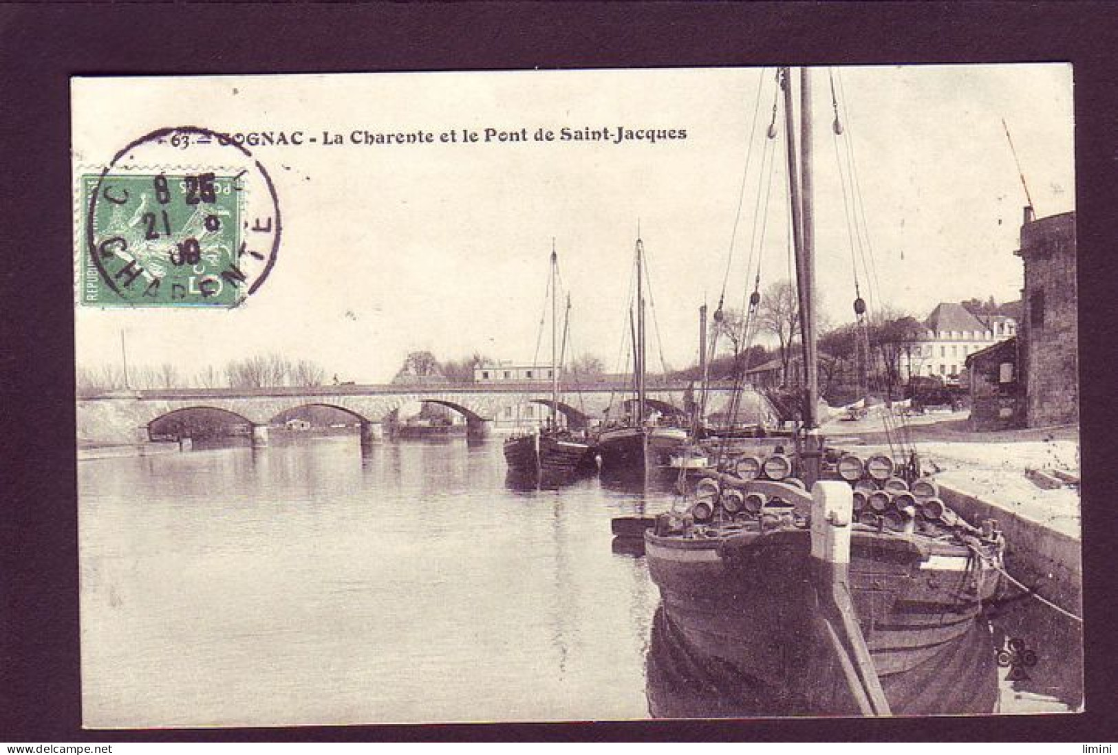 16 - COGNAC - LA CHARENTE ET LE PONT SAINT-JACQUES - BATEAUX A QUAI -  - Cognac