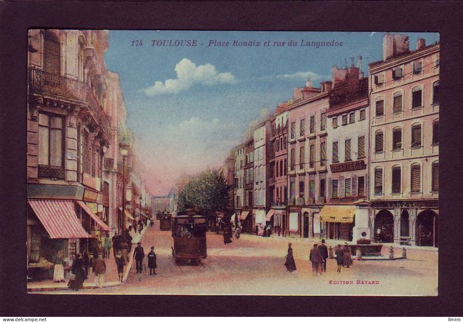 31 - TOULOUSE - PLACE ROUAIX ET RUE DU LANGUEDOC - ANIMÉE - COLORISÉE -  - Toulouse