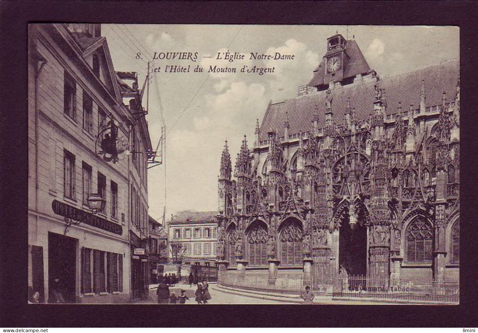 27 - LOUVIERS - HOTEL DU MOUTON D'ARGENT ET L'ÉGLISE NOTRE-DAME - ANIMÉE -  - Louviers