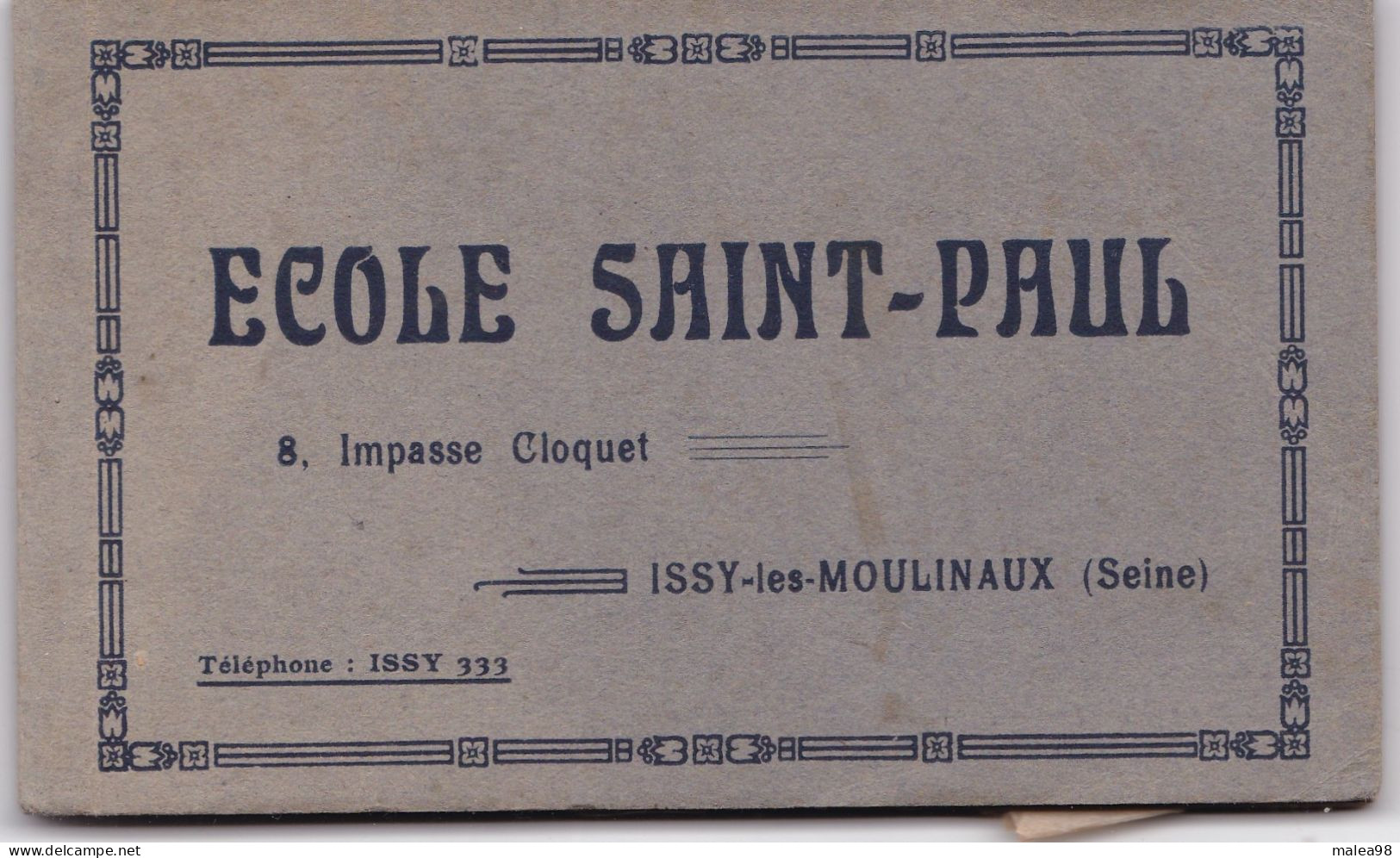 ISSY LES MOULINAUX ,,, Carnet De 17 Cartes    ECOLE SAINT PAUL  ,,, LA CAMPAGNE AUX PORTES DE PARIS - Schulen