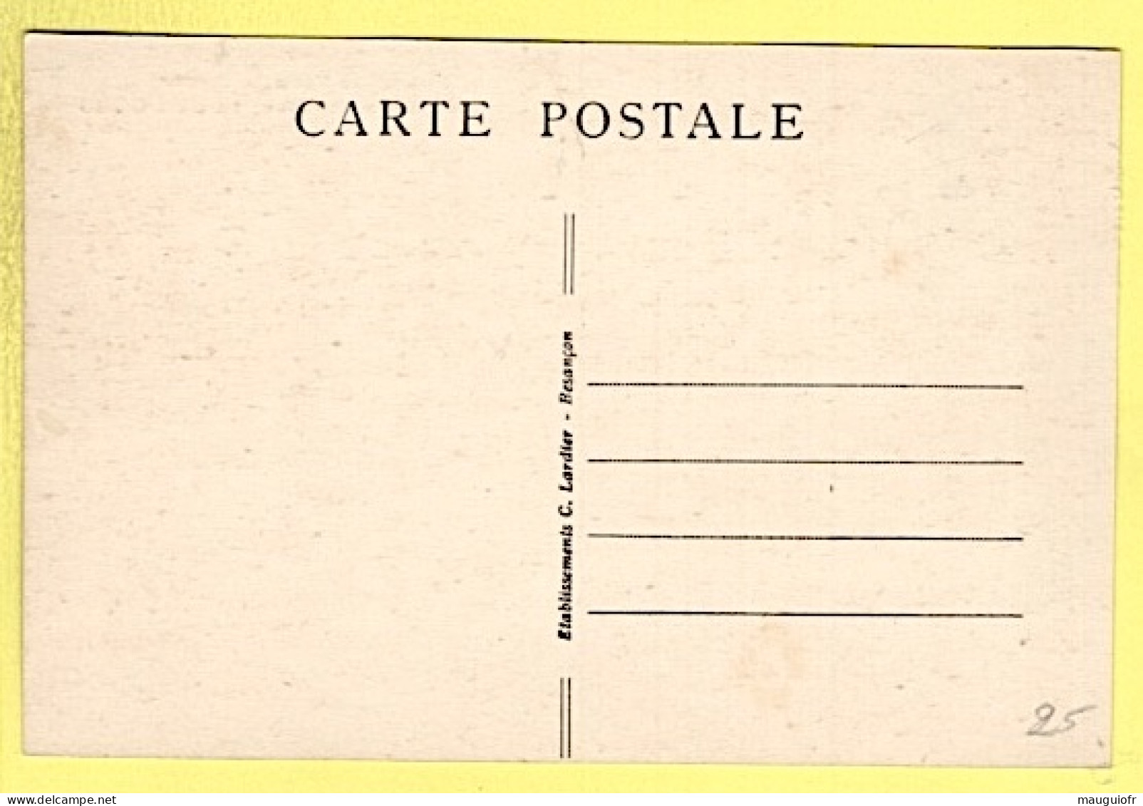 25 DOUBS / FRONTIÈRE FRANCO-SUISSE / DERNIERS BASSINS DU DOUBS - Altri & Non Classificati