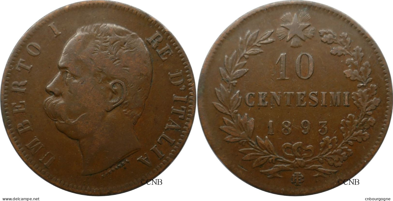 Italie - Royaume - Humbert Ier - 10 Centesimi 1893 BI - TTB/XF40 - Mon6511 - 1878-1900 : Umberto I.